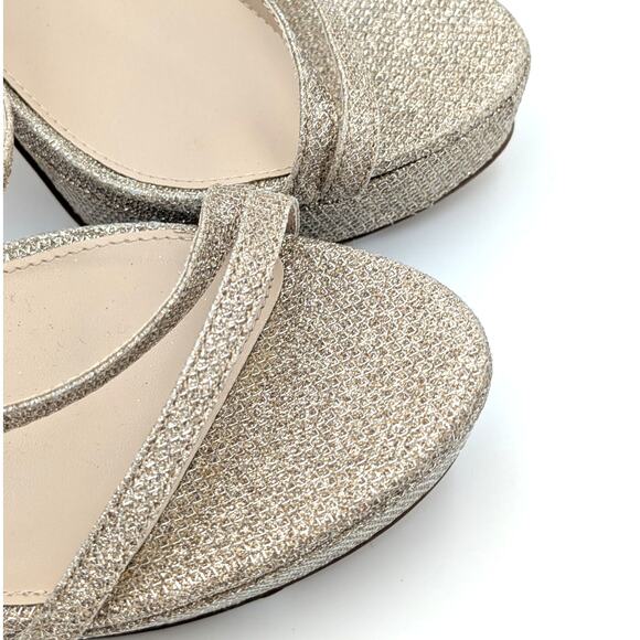 Pelle Moda Patsi 2 Platform High Heel Sandals Women's Gold Size US8M EU39 - Picture 9 of 10